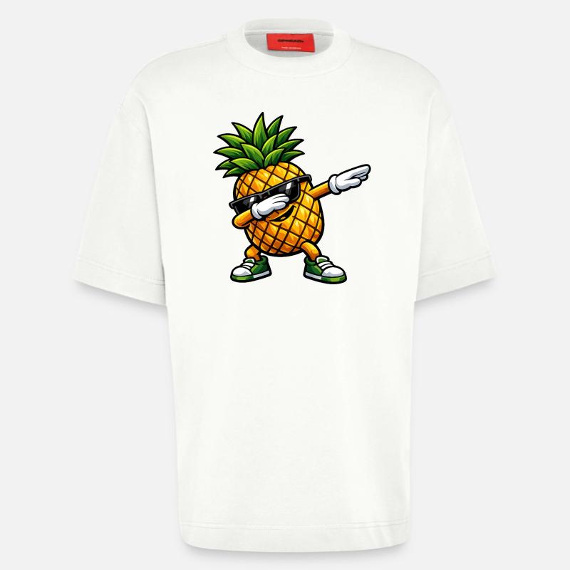 Dabbing pineapple - Heavyweight T-Shirt - made by SPREAD - OFF WHITE