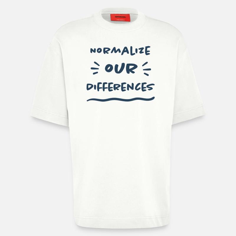 Normalize our Differences - Inclusion - Heavyweight T-Shirt - made by SPREAD - OFF WHITE