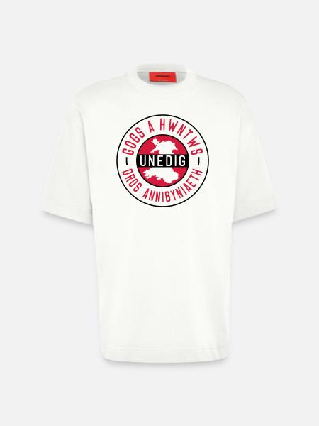Gogs A Hwntws Unedig Dros Annibyniaeth - Heavyweight T-Shirt - made by SPREAD - OFF WHITE