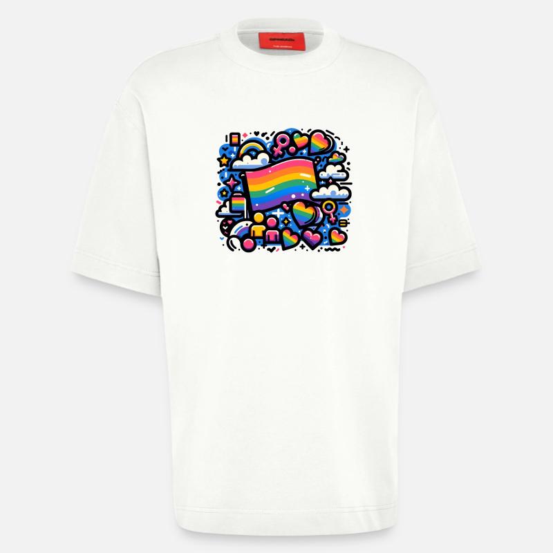 Graffiti Pride 2 - Heavyweight T-Shirt - made by SPREAD  - OFF WHITE