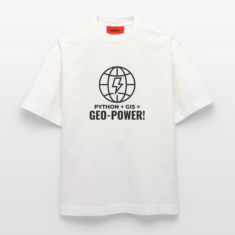 Python GIS Geo-Power Programming Geospatial Heavyweight T-Shirt - made by SPREAD 