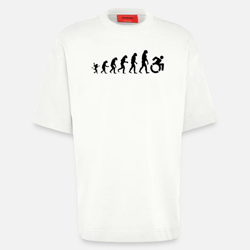 Evolution des Rollstuhls * - Heavyweight T-Shirt - made by SPREAD  - OFF WHITE