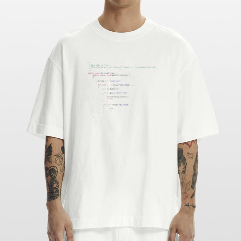 funny Java code to sort Heavyweight T-Shirt - made by SPREAD 