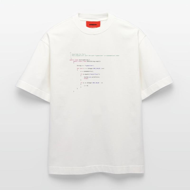funny Java code to sort Heavyweight T-Shirt - made by SPREAD 