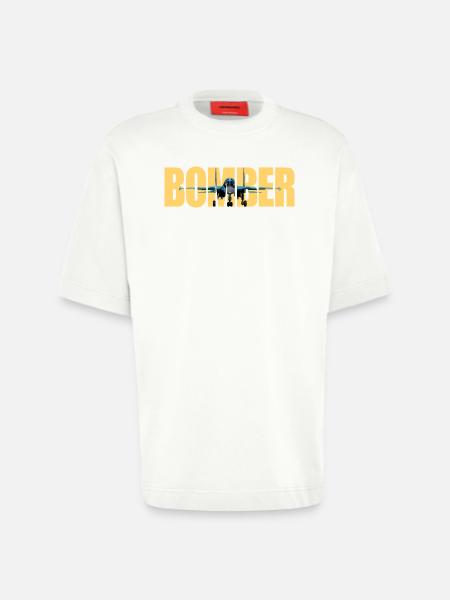 Bomber Su-34 - Heavyweight T-Shirt - made by SPREAD  - OFF WHITE