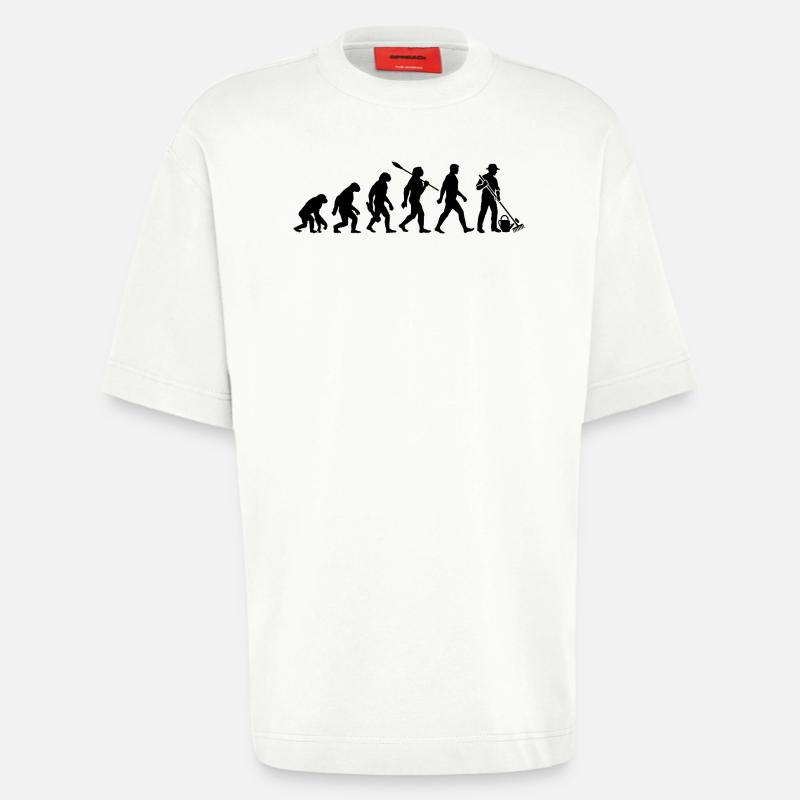 Evolution - Gärtner - Garten - Gartenarbeit - Heavyweight T-Shirt - made by SPREAD  - OFF WHITE