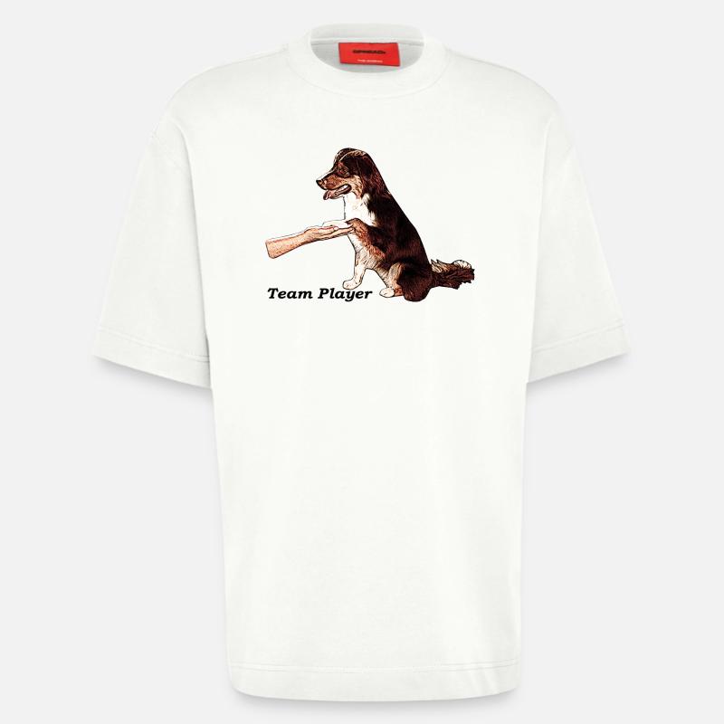 Aussie Team Player 2 - Heavyweight T-Shirt - made by SPREAD  - OFF WHITE