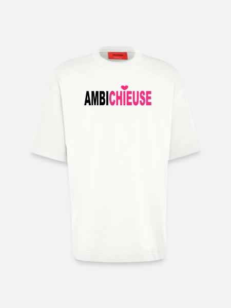 Ambichieuse - T-shirt bio épais oversize fabriqué en UE - OFF WHITE