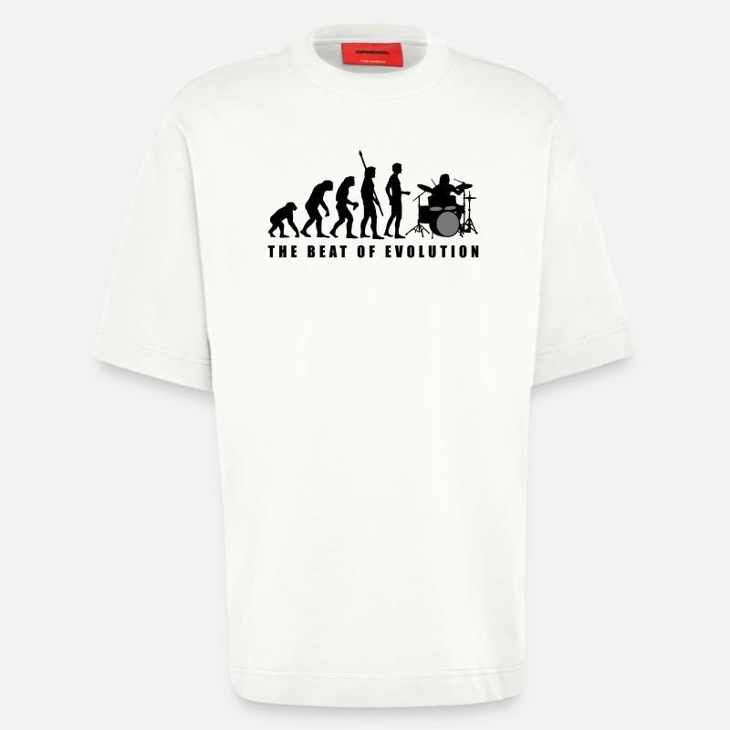 evolution_drummer_c_2c - T-shirt bio épais oversize fabriqué en UE - OFF WHITE