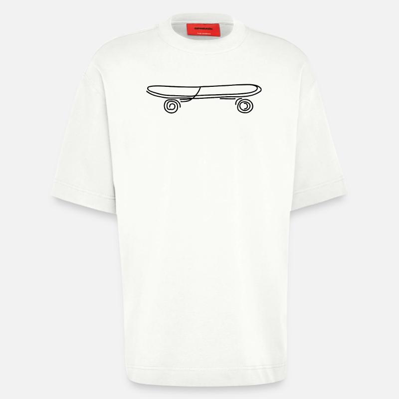 Skateboard - Heavyweight T-Shirt - made by SPREAD  - OFF WHITE