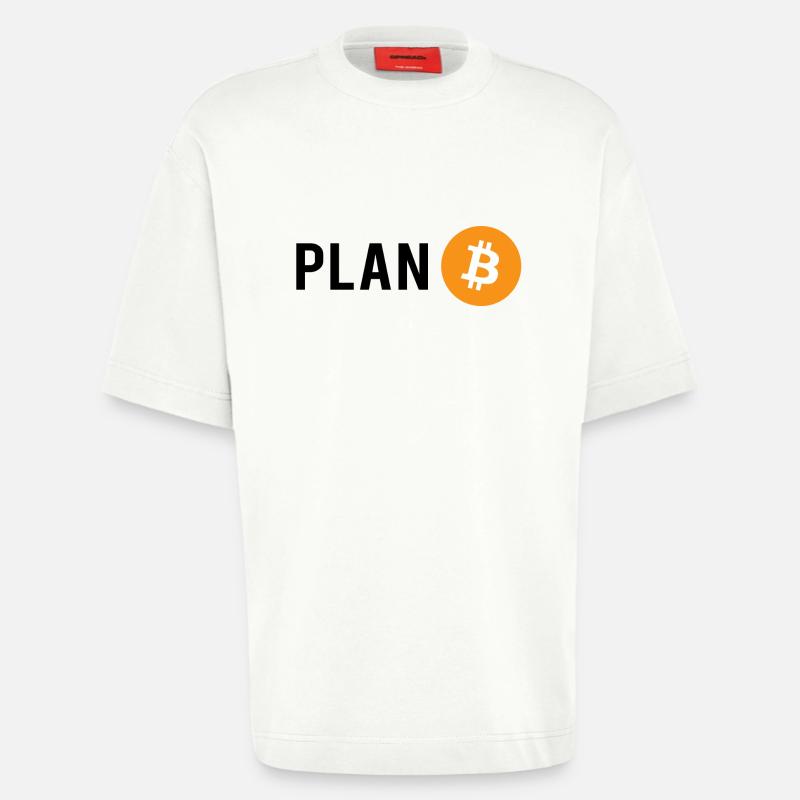 Plan B - Plan Bitcoin - Heavyweight T-Shirt - made by SPREAD  - OFF WHITE