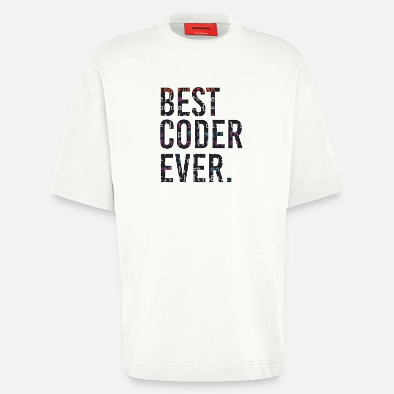 Best programmer code coder - Heavyweight T-Shirt - made by SPREAD  - OFF WHITE