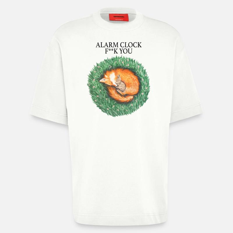 Fuchs und Hase schlafen friedlich - Heavyweight T-Shirt - made by SPREAD  - OFF WHITE