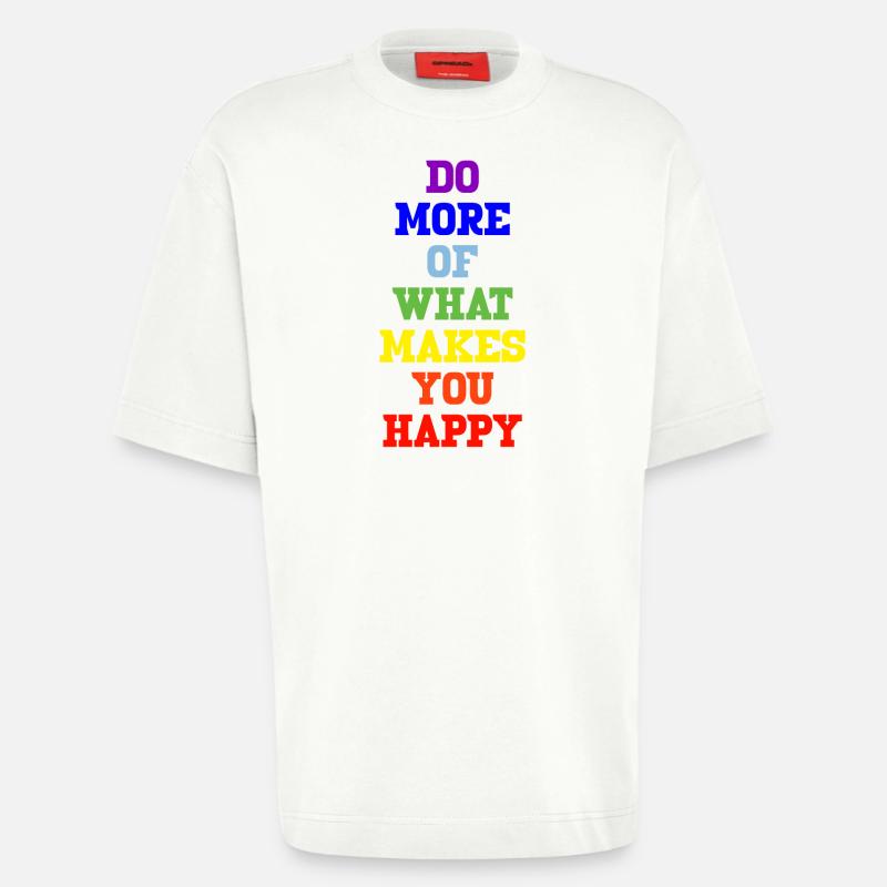 peace regenbogen - Heavyweight T-Shirt - made by SPREAD  - OFF WHITE