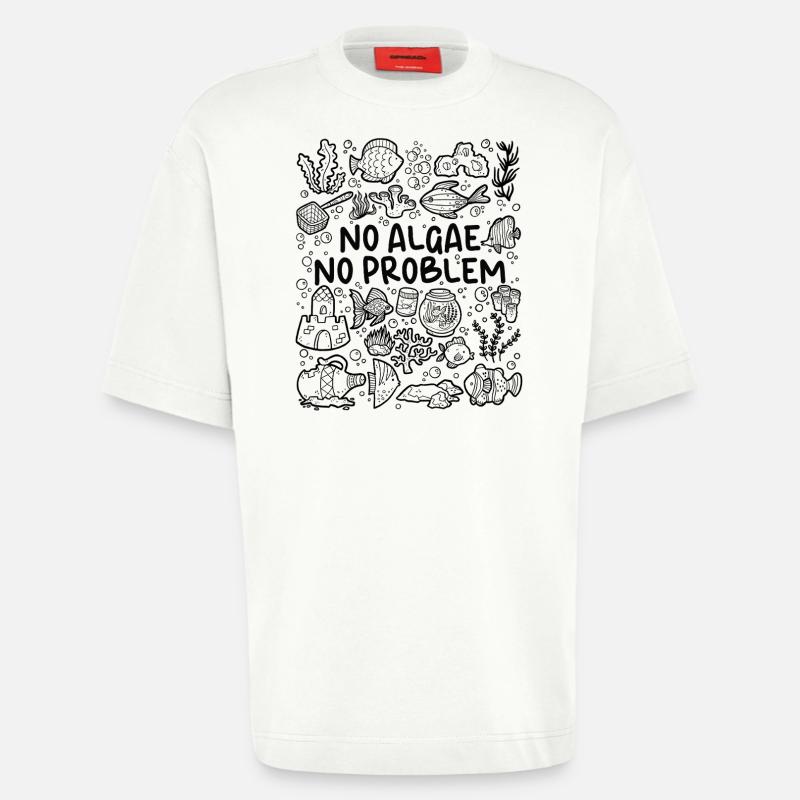 No algae, no problem – aquarium - Heavyweight T-Shirt - made by SPREAD  - OFF WHITE