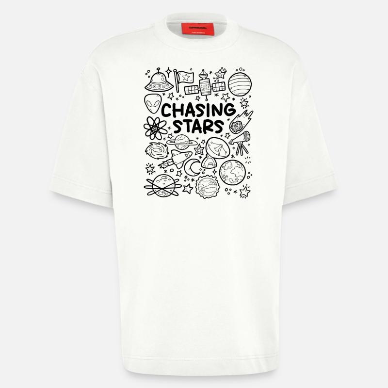 Den Sternen hinterher - Heavyweight T-Shirt - made by SPREAD  - OFF WHITE