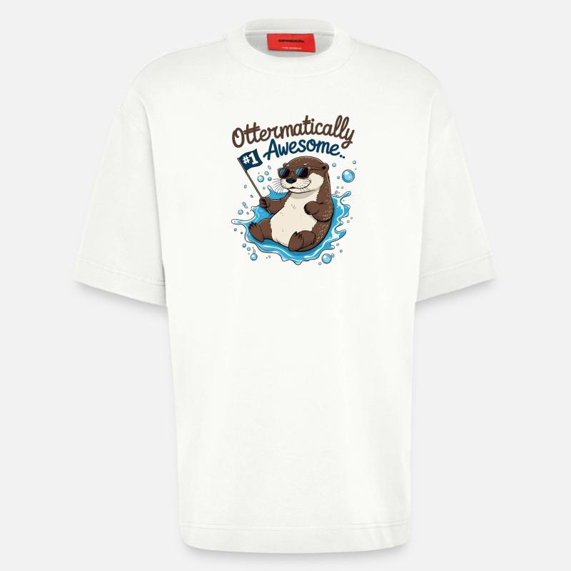 Otter-like cool – Funny Otter - Heavyweight T-Shirt - made by SPREAD  - OFF WHITE