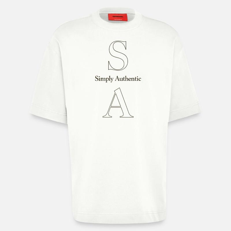 Simply Authentic Statement Spruch - Heavyweight T-Shirt - made by SPREAD  - OFF WHITE
