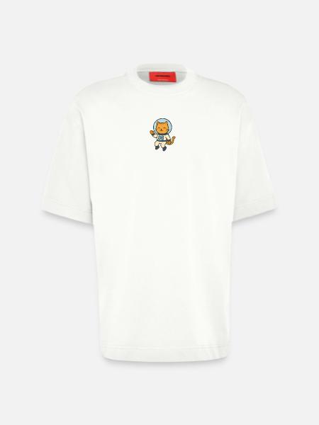 Astrocat - Heavyweight T-Shirt - made by SPREAD  - OFF WHITE