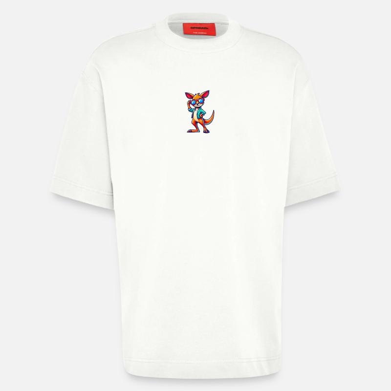 Kangaroo Comic Sonnenbrille - Heavyweight T-Shirt - made by SPREAD  - OFF WHITE