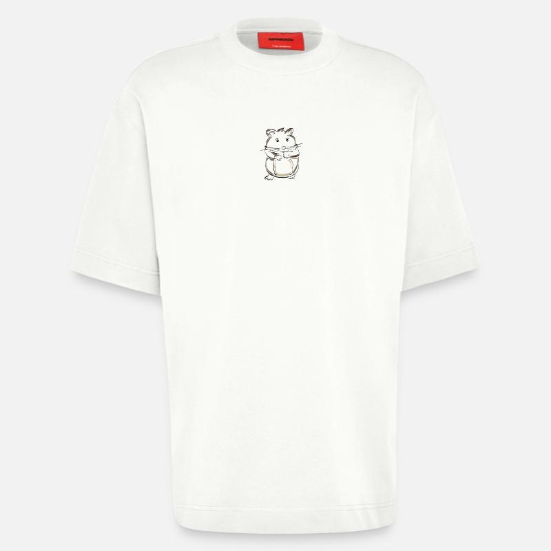 Gezeichneter Hamster - Perfekte Geschenkidee! - Heavyweight T-Shirt - made by SPREAD  - OFF WHITE