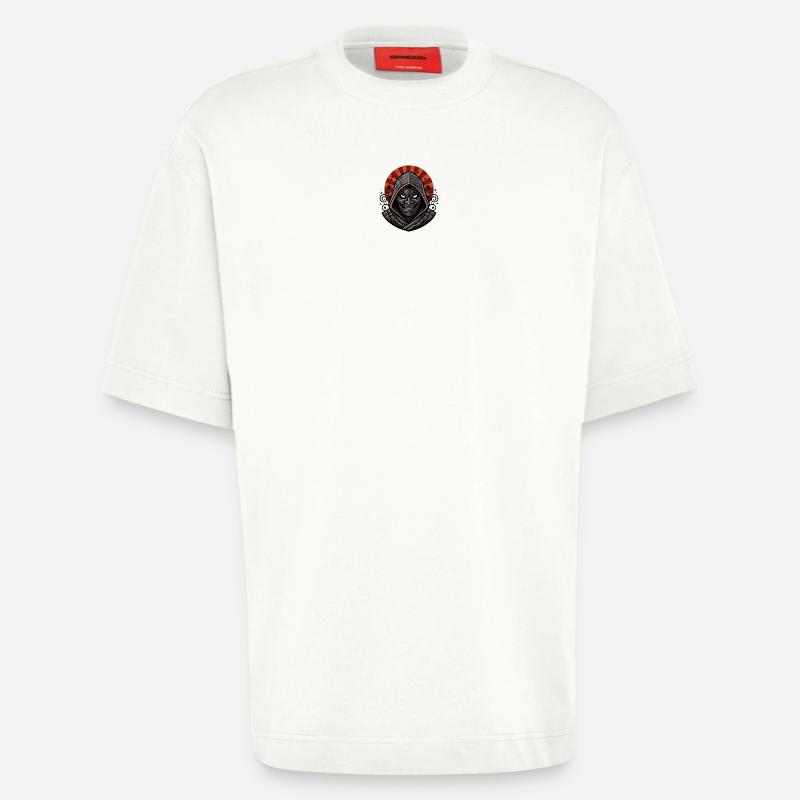 Oni Dämon Maske | Japanischer Samurai Krieger - Heavyweight T-Shirt - made by SPREAD  - OFF WHITE