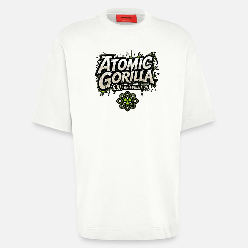 Atomic Gorilla Re-Evolution - Heavyweight T-Shirt - made by SPREAD - OFF WHITE