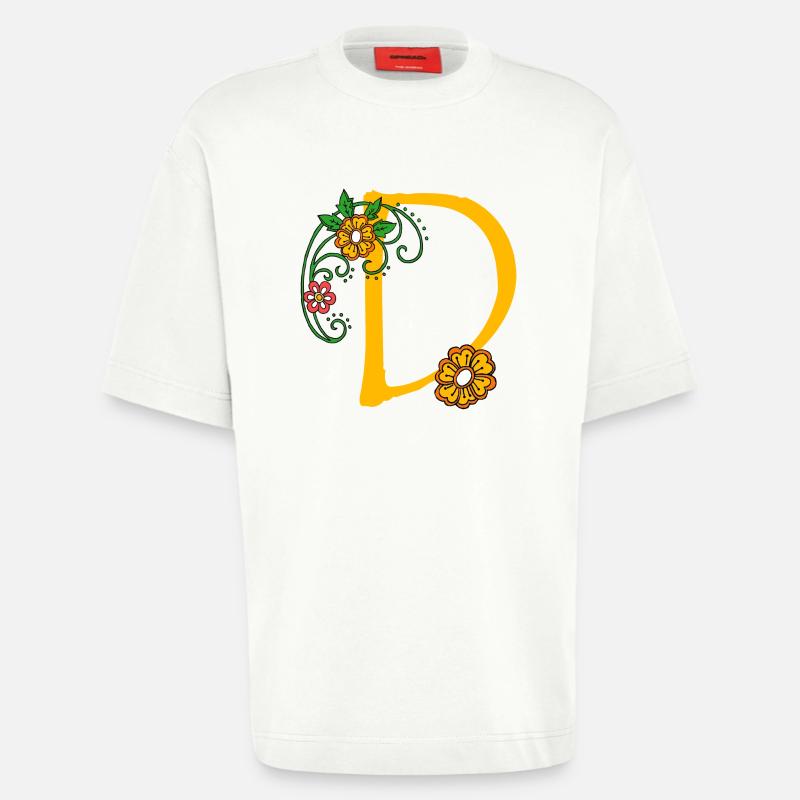Fleur 30 D - T-shirt bio épais oversize fabriqué en UE - OFF WHITE