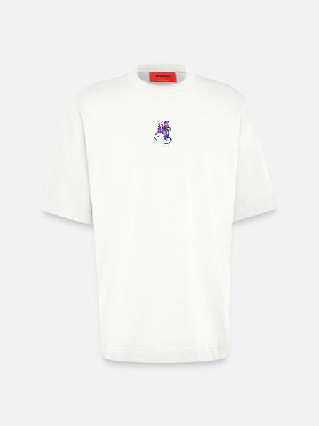 Farbige Spiral- und Fächerkunst - Heavyweight T-Shirt - made by SPREAD  - OFF WHITE