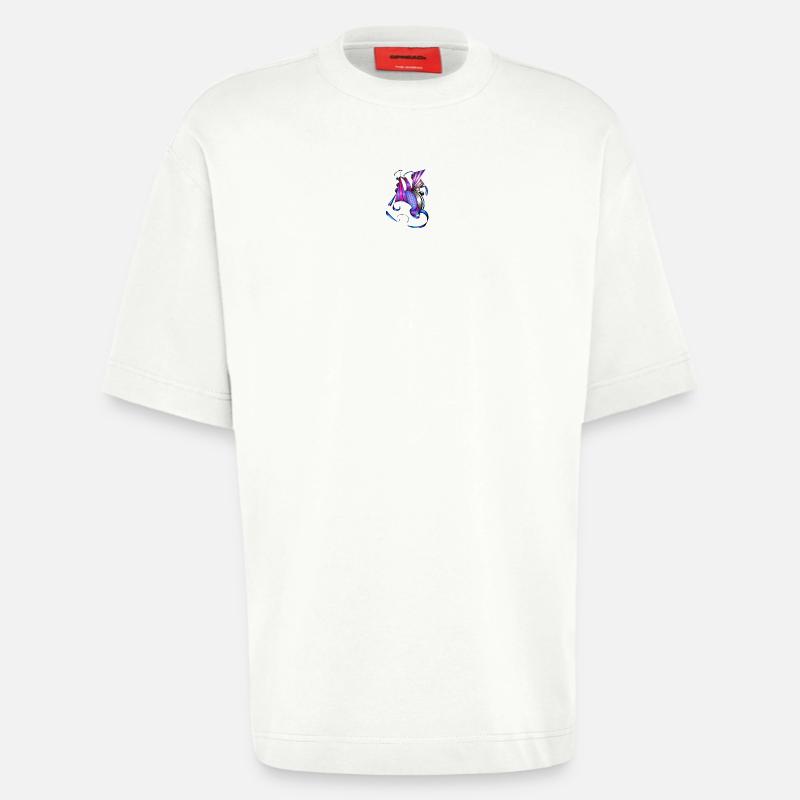 Farbige Spiral- und Fächerkunst - Heavyweight T-Shirt - made by SPREAD  - OFF WHITE