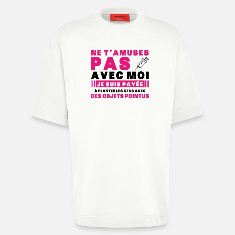 Krankenschwester Humor Geschenkidee Bluttest - Heavyweight T-Shirt - made by SPREAD  - OFF WHITE