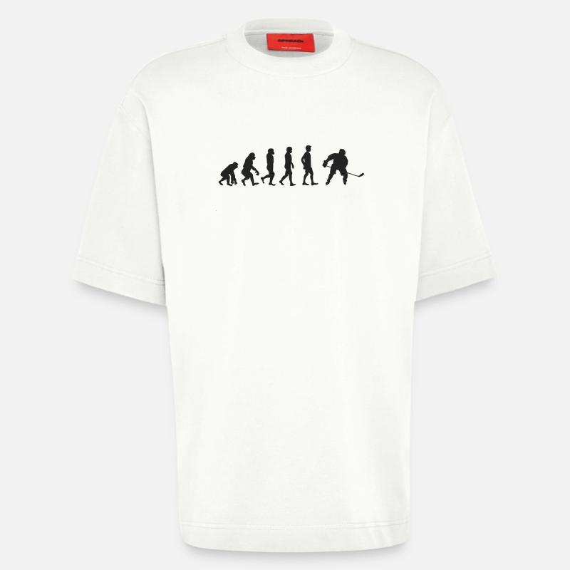 Evolution Eishockey - Heavyweight T-Shirt - made by SPREAD  - OFF WHITE