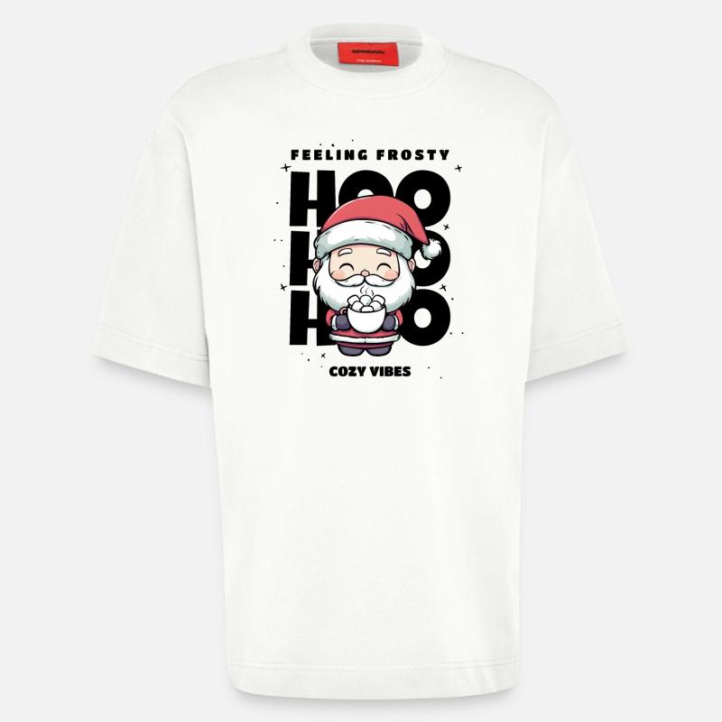 Weihnachten Pullover - Weihnachtsmann, Geschenk - Heavyweight T-Shirt - made by SPREAD  - OFF WHITE