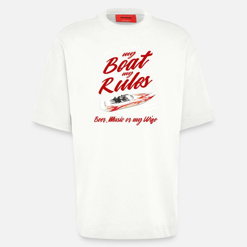 Speedboot - Heavyweight T-Shirt - made by SPREAD  - OFF WHITE
