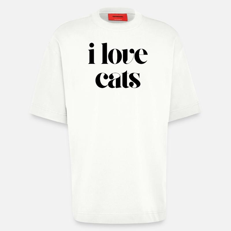 i love cats - Heavyweight T-Shirt - made by SPREAD  - OFF WHITE
