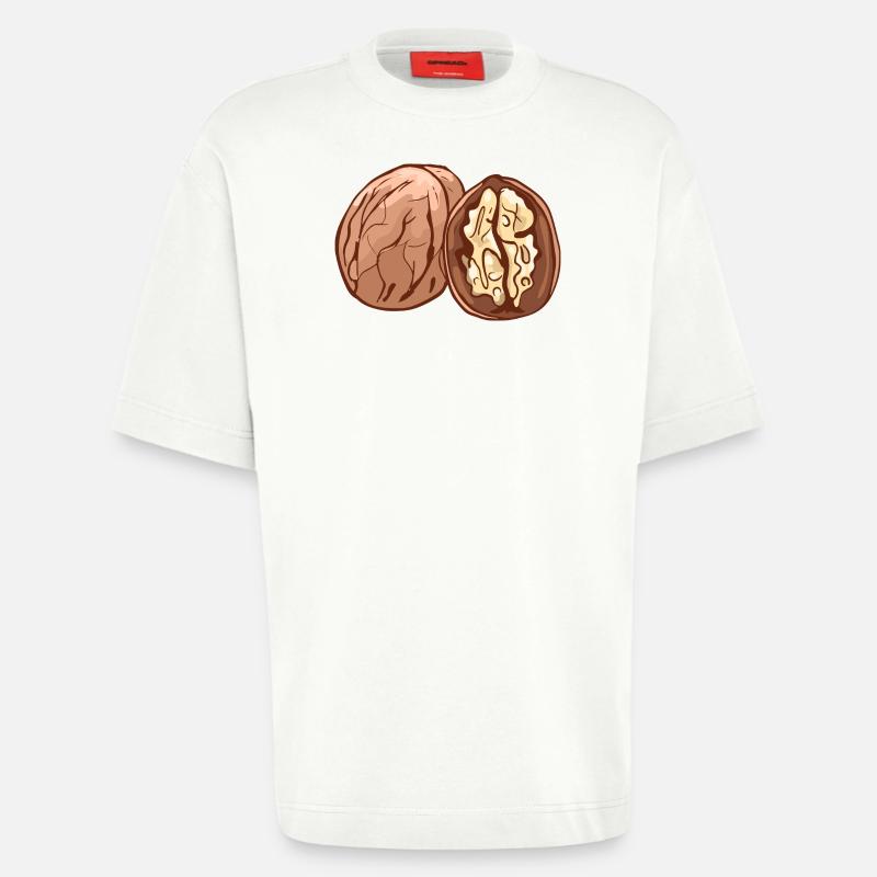 Real walnut nuts nut walnutwalnuts - Heavyweight T-Shirt - made by SPREAD - OFF WHITE
