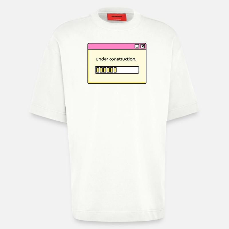 under constrcution. - Heavyweight T-Shirt - made by SPREAD  - OFF WHITE
