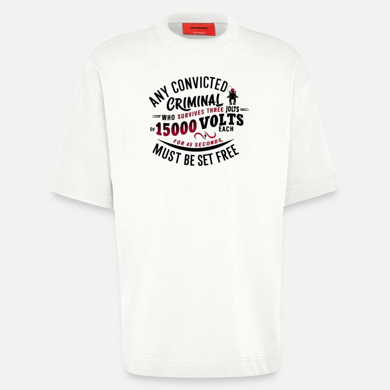 Electric Justice: Freiheit oder Schicksal? - Heavyweight T-Shirt - made by SPREAD  - OFF WHITE