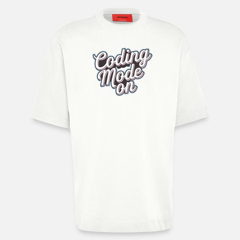 Coding Mode On 16 - Heavyweight T-Shirt - made by SPREAD  - OFF WHITE