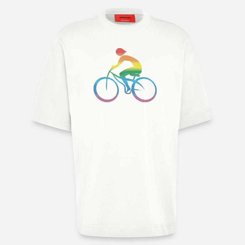 Cyclist - Heavyweight T-Shirt - made by SPREAD  - OFF WHITE