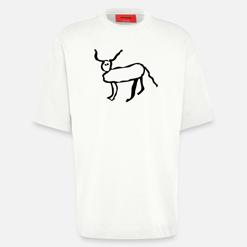 Coucou petite perruche - T-shirt bio épais oversize fabriqué en UE - OFF WHITE