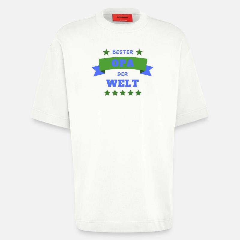 Bester Opa der Welt - Heavyweight T-Shirt - made by SPREAD  - OFF WHITE