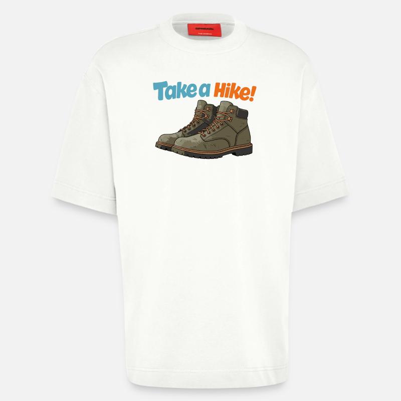 MACHEN SIE EINE WANDERUNG! - Heavyweight T-Shirt - made by SPREAD  - OFF WHITE