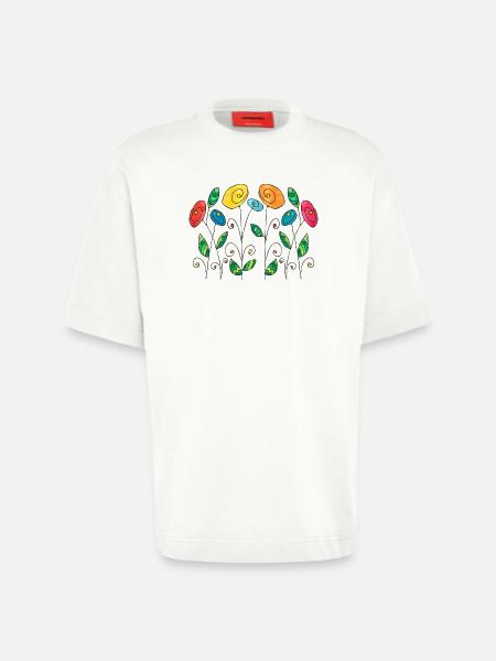Blumen - Heavyweight T-Shirt - made by SPREAD  - OFF WHITE