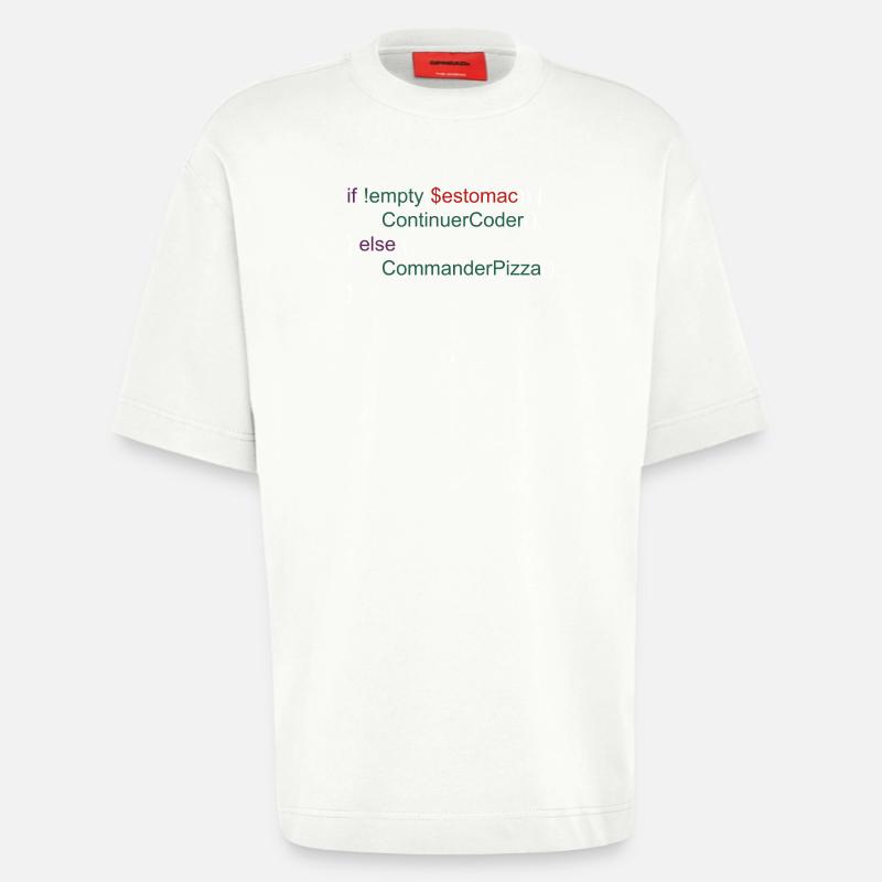 encoder - Heavyweight T-Shirt - made by SPREAD  - OFF WHITE