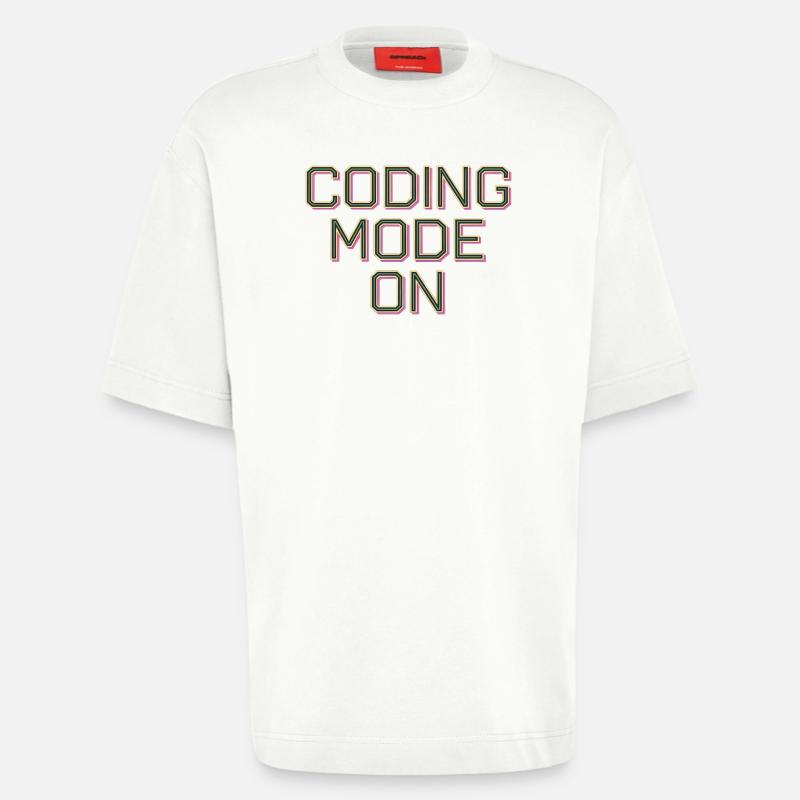 Coding Mode On 13 - Heavyweight T-Shirt - made by SPREAD  - OFF WHITE