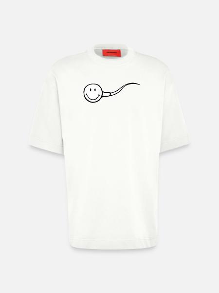 Smiley Sperm - Heavyweight T-Shirt - made by SPREAD - OFF WHITE
