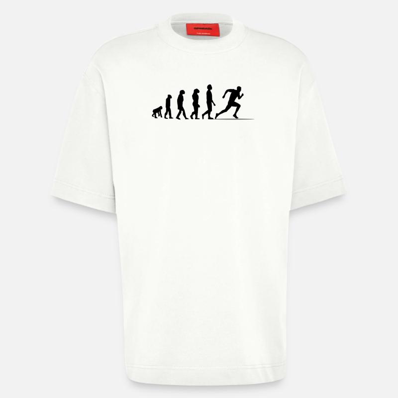 Evolution Sprint / Sprinter - T-shirt bio épais oversize fabriqué en UE - OFF WHITE