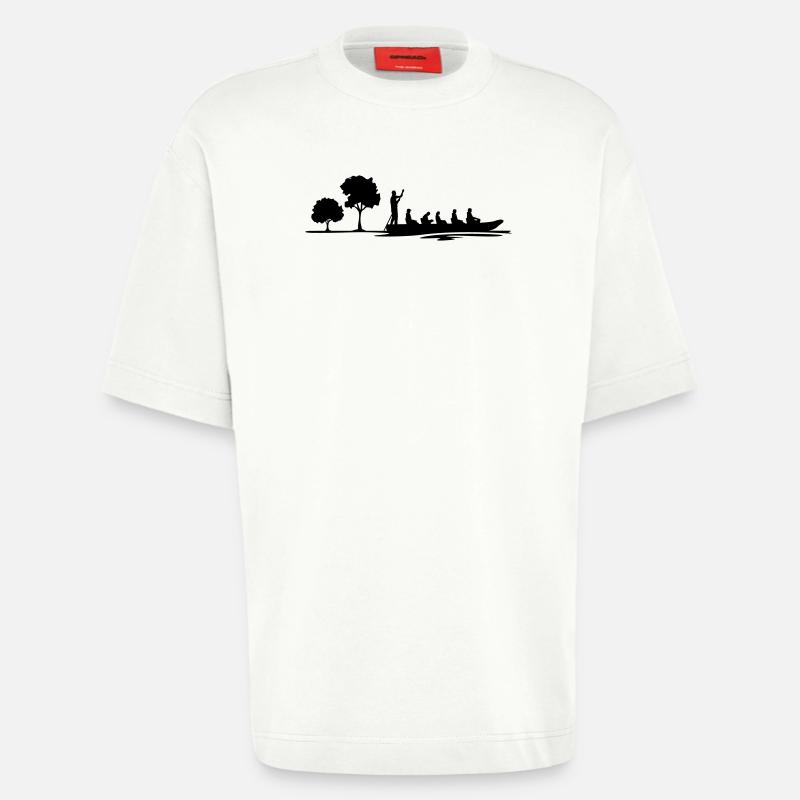 Freizeit - Kahnfahrt - Heavyweight T-Shirt - made by SPREAD  - OFF WHITE