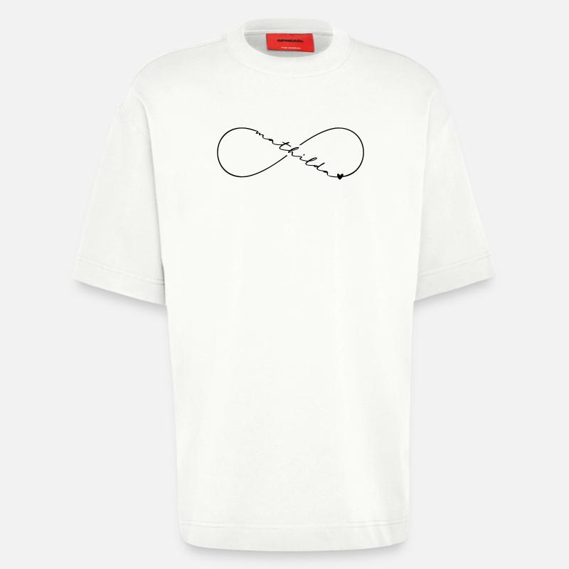 Mathilda Name Infinitysymbol - Heavyweight T-Shirt - made by SPREAD  - OFF WHITE